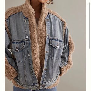 BLANKNYC Fuzzy Wuzzy Sherpa Denim Jacket